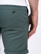 Thomas shorts med struktur i blågrøn