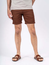 Thomas shorts med struktur i brun