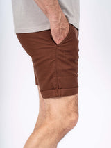 Thomas shorts med struktur i brun