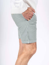 Brian stribede shorts I hvid/grøn