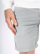 Brian stribede shorts I hvid/grøn
