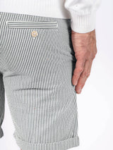 Brian stribede shorts I hvid/grøn