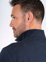 Alf sweat med halfzip I navy