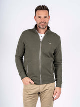 Alf sweat cardigan I army grøn