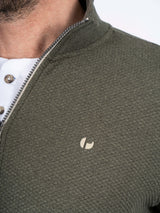 Alf sweat cardigan I army grøn