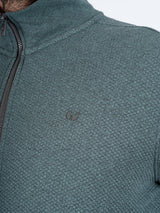 Alf sweat cardigan I blå grøn