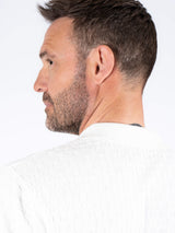 Charly strik polo med tern i hvid