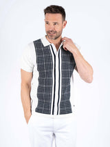 Valde strik polo med tern I hvid