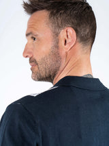 Valde strik polo med tern I navy