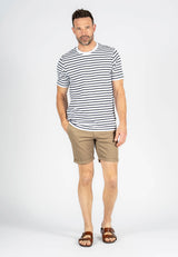 Runner stribet t-shirt I hvid/sort