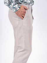 Hector hør pants I lys sand