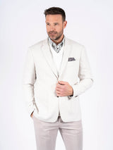 Malthe blazer I lys sand med skygge tern