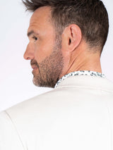 Malthe blazer I lys sand med skygge tern