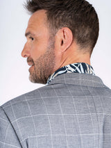 Malthe blazer I navy med skygge tern