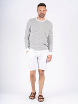 Viggo strik med O-hals i hvid