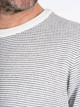 Viggo strik med O-hals i hvid