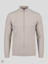 Murphy strik cardigan i lys sand