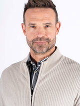 Murphy strik cardigan i lys sand