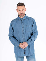 Denni denim skjorte i lys blå