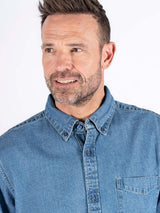 Denni denim skjorte i lys blå