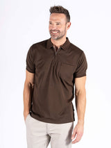 Sailor polo med brystlomme i brun