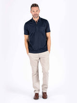 Sailor polo med brystlomme i navy