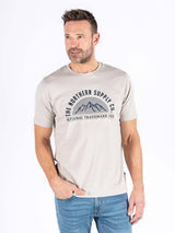 Caden t-shirt med print I sand