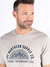 Caden t-shirt med print I sand