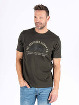 Caden t-shirt med print I grøn