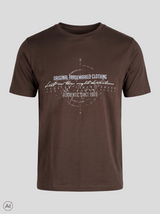 Caden t-shirt med print I brun