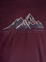 Caden t-shirt med print I vinrød