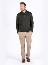 Tony Zip sweat I grøn
