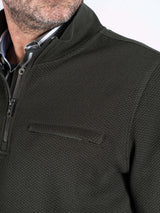 Tony Zip sweat I grøn