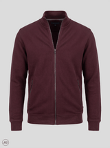 Tony sweat cardigan I vinrød