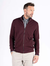 Tony sweat cardigan I vinrød