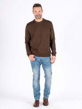Carlton sweat o-neck I brun