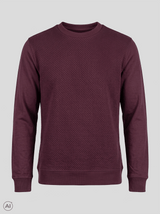 Carlton sweat o-neck I vinrød