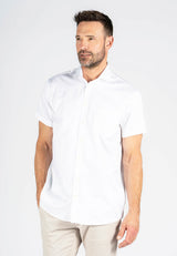 Egmont kortærmet skjorte I hvid