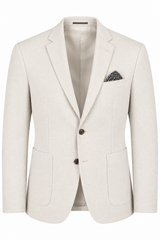 Malthe blazer I lys sand med skygge tern