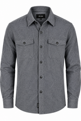 Noland overshirt med foer I grå