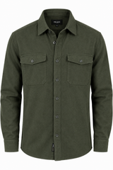 Noland overshirt med foer I grøn