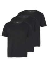 3-pak t-shirt i sort regular fit