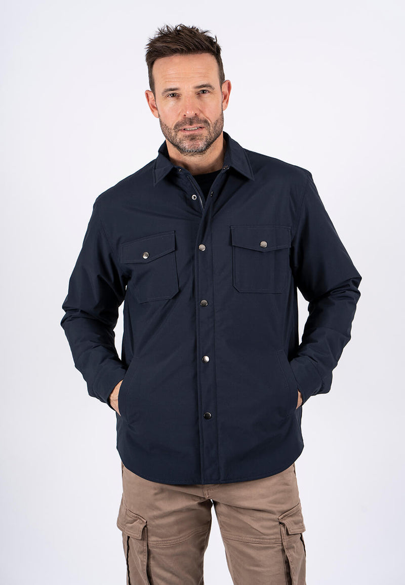 Collins overshirt / jakke i navy