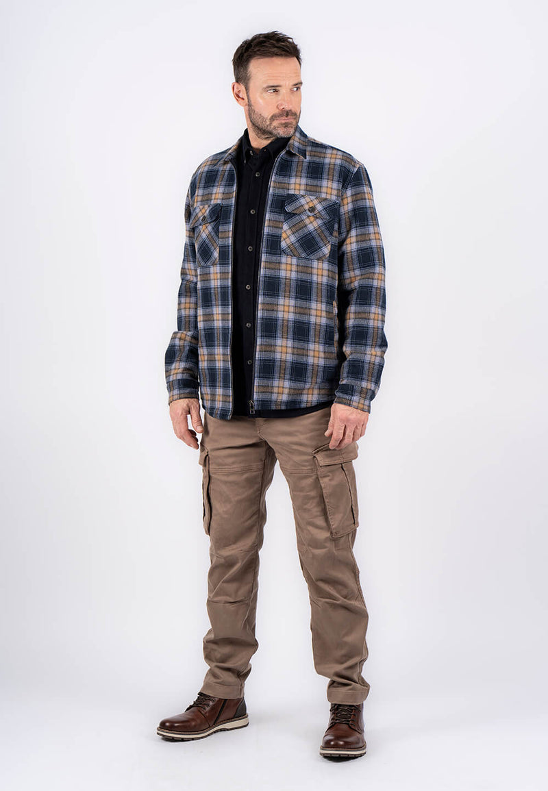 Tobby jakke / overshirt i navy/sand tern