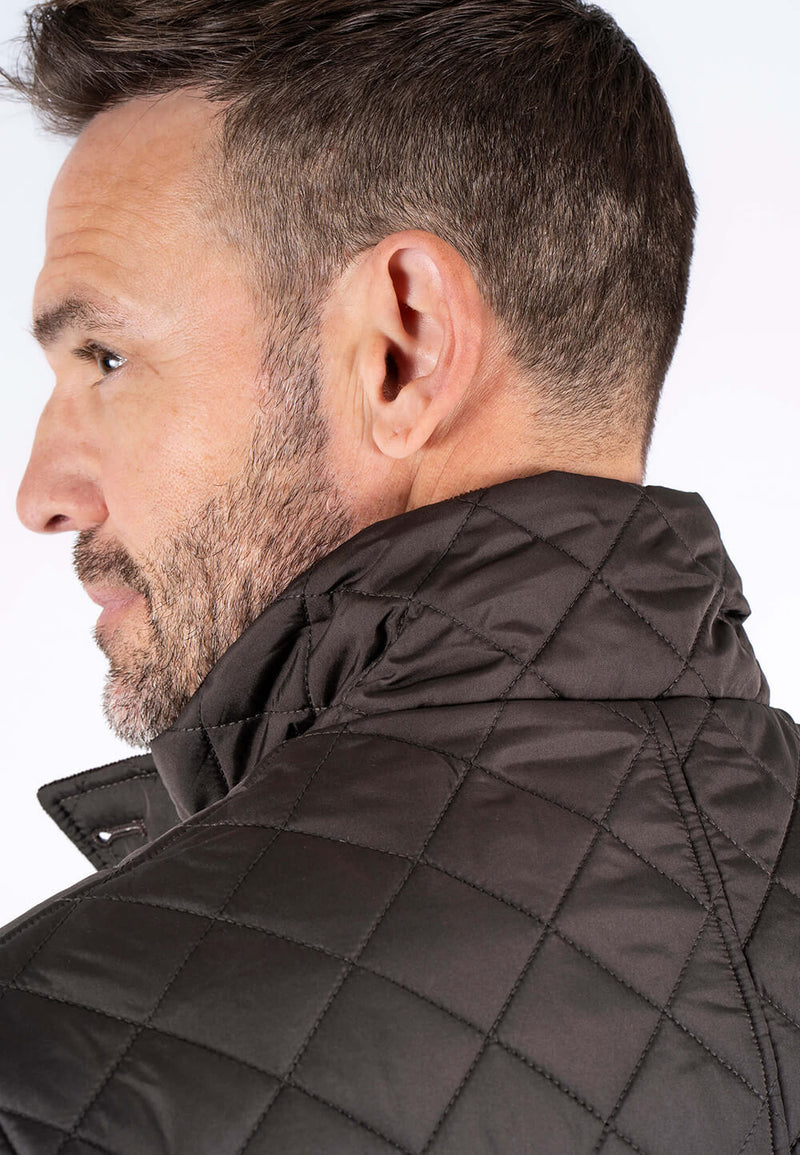 Harald quiltet vest I brun