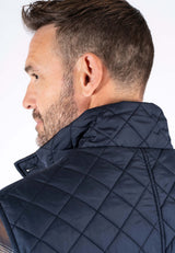 Harald quiltet vest I navy