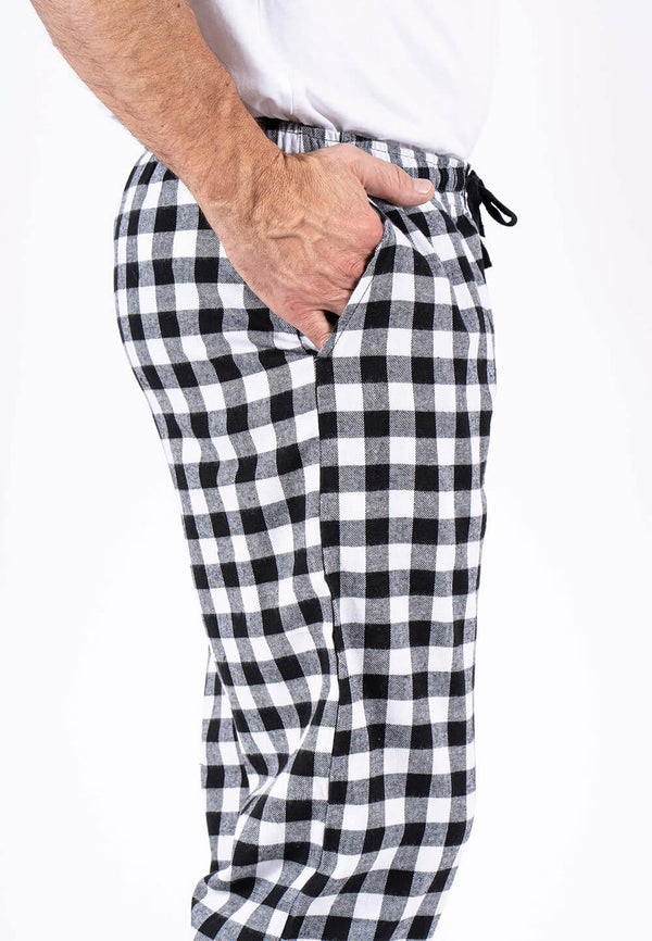Pyjamas bukser I hvid/sort tern