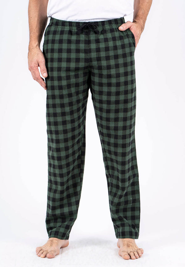 Pyjamas bukser I sort/grøn tern
