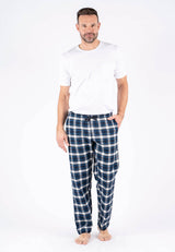 Pyjamas bukser I hvid/blå tern