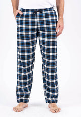 Pyjamas bukser I hvid/blå tern